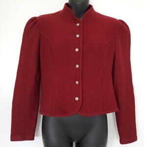 Reine Schurwolle Vintage Boiled Pure Wool Button Down Fitted Blazer - Size S